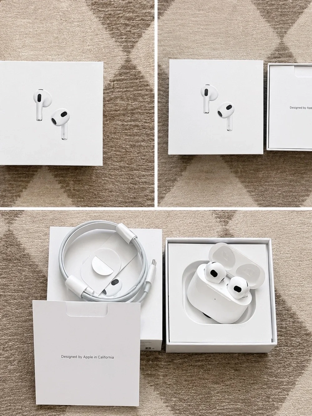 Apple White True Wireless Earbuds with Charging Case and USB-C Cable